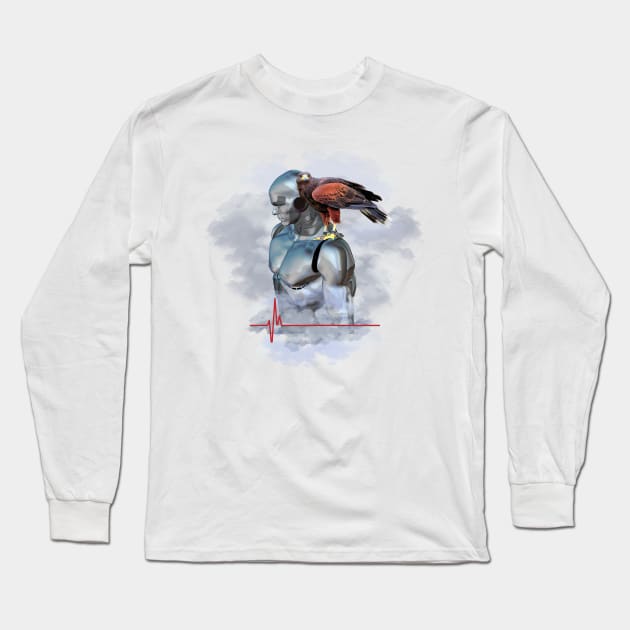 Amazing Robot with Hawk Design makes a great gift for the Boyfriend or Man Of the House. Available on many items Long Sleeve T-Shirt by Abstractdiva